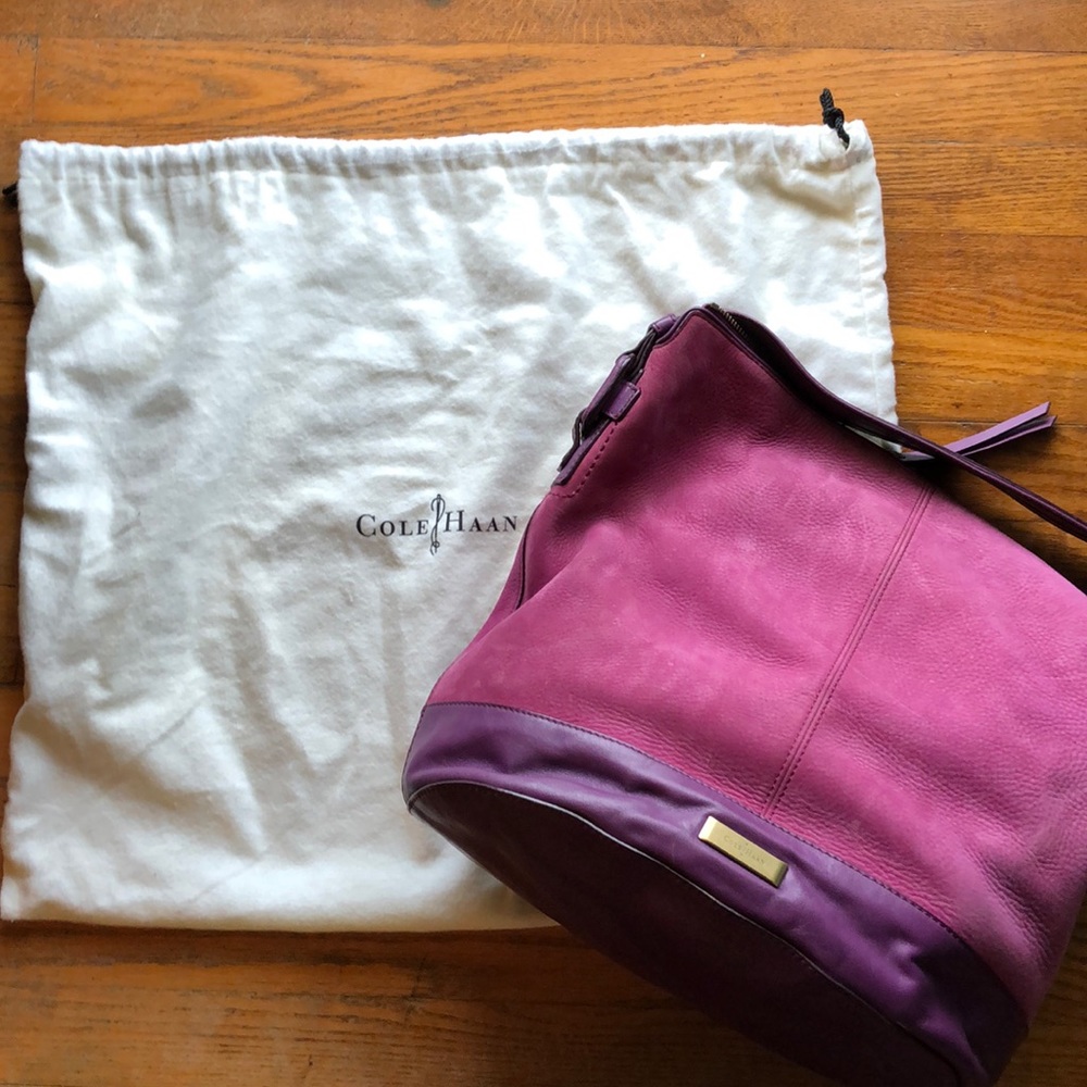 Cole Haan Leyden Nubuck Hobo Bucket Bag